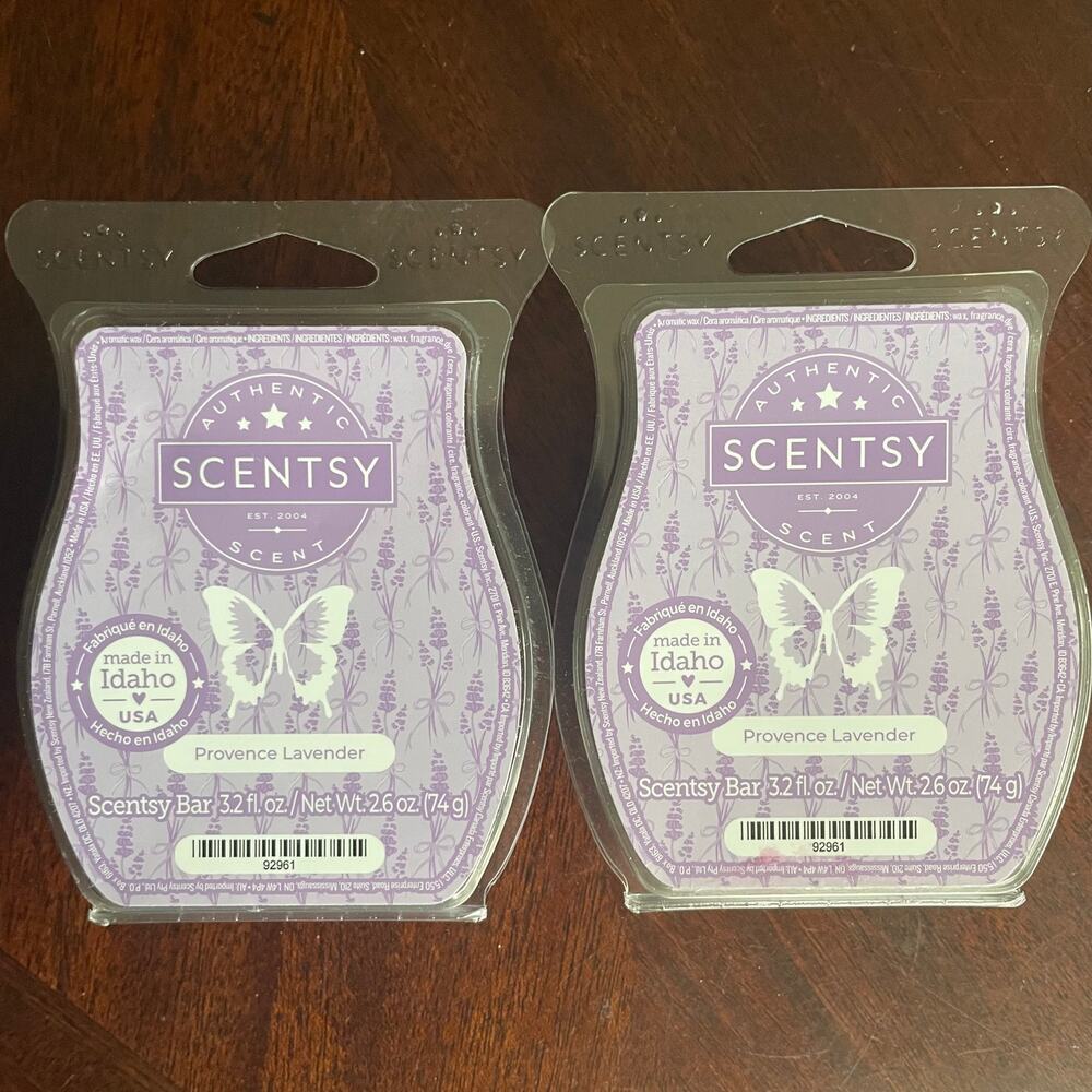 Scentsy Bars Provence Lavendar Wax Melts Bundle of Two Purple